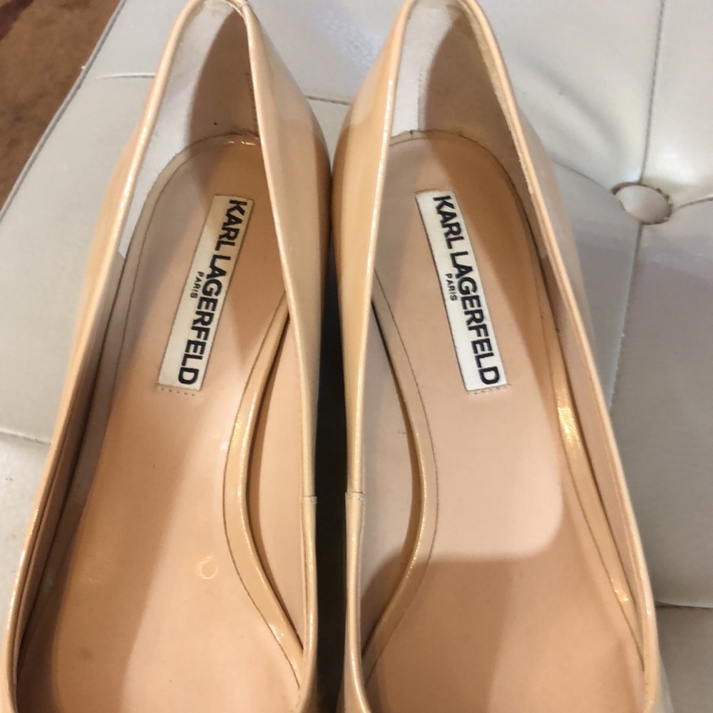 KL Nude leather/pearls shoes - Picture 7 of 11